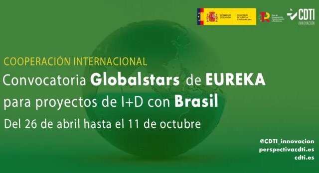 Abierta, hasta el 11 de octubre, la convocatoria Globalstars del programa Eureka con Brasil